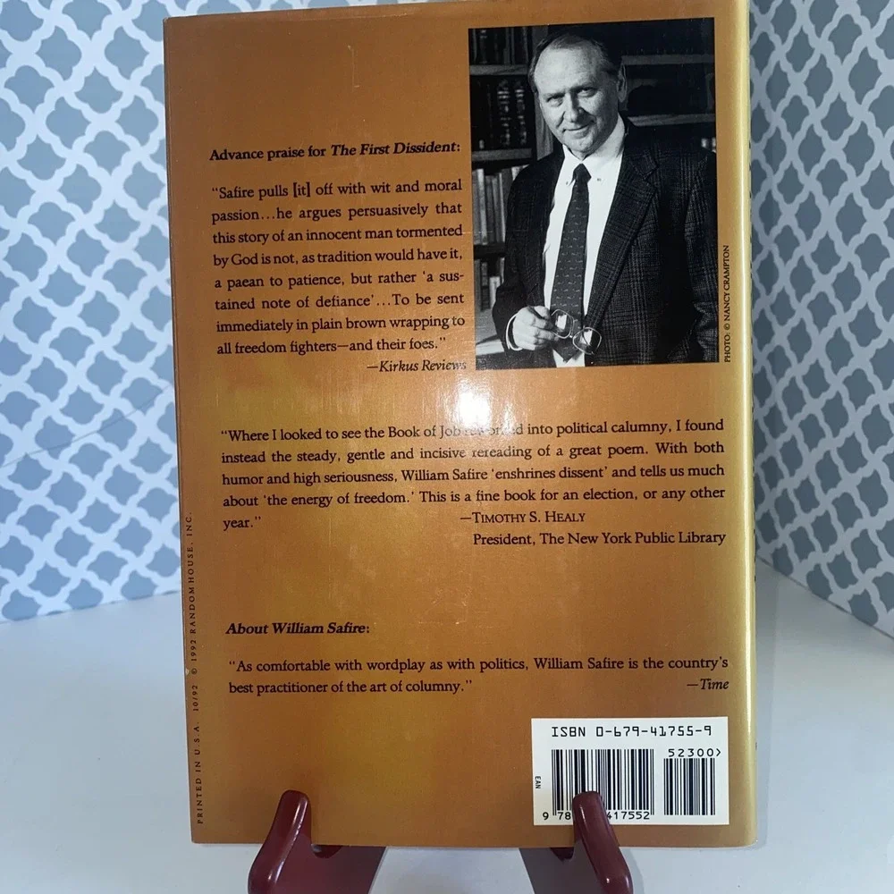 The First Dissident: The Book of Job VTGSafire, William 1st Edition 1st Printing